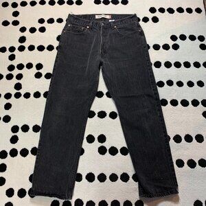 Vintage Y2K Levi's 505 Regular Fit Faded Washed Black Denim Straight Leg Jeans